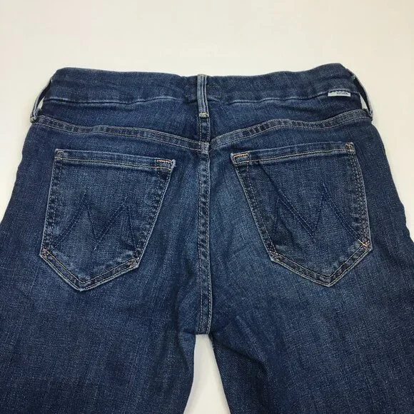 MOTHER Girl Crush Wash The Looker Ankle Fray Hem 5 Pocket Logo Hardware Jeans - Picture 11 of 16